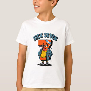 Grappige Zieke Zeven Meme Zes Zeven Woordspeling H T-shirt