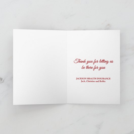 Grappige ziektekostenverzekering kerst Kaart (Binnen)