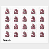 Grappige Zilveren Abstracte Cadeausticker Vierkante Sticker (Vel)