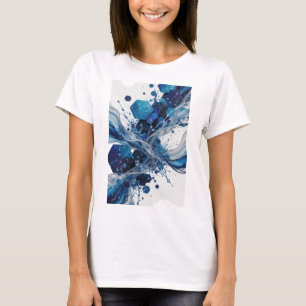 Grappige Zilveren ABSTRACTE KUNST Grafische T-shir T-shirt