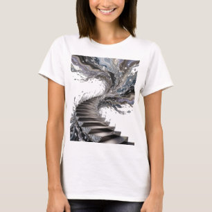 Grappige Zilveren ABSTRACTE KUNST Kunstprint T-shirt