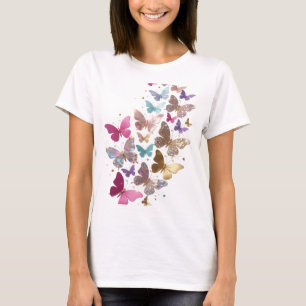 Grappige Zilveren VLINDERS Slogan T-shirt