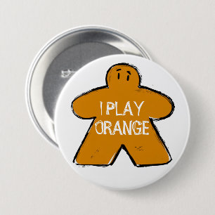 Grappige zin Grunge Oranje meeple board gamer Ronde Button 7,6 Cm