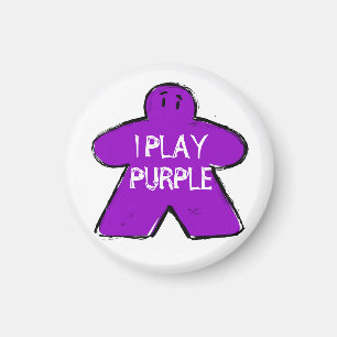 Grappige zin Grunge Paarse Meeple Board Gamer Magneet