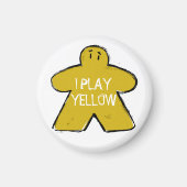 Grappige zin Grunge Yellow Meeple Board Gamer Magneet (Voorkant)