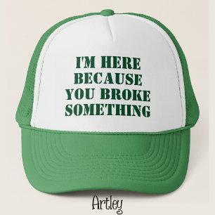 Grappige Zin Klusjesman Vader Grap Groen Trucker Pet