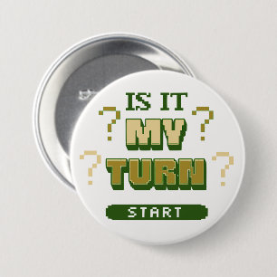 Grappige zin Retro Pixel Green Board Gamer Ronde Button 7,6 Cm