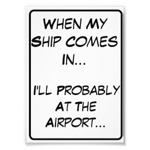 Grappige zin voor mancave of slaapzaal foto afdruk