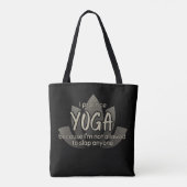 Grappige zin zwart Lotus bloem yoga Tote Bag (Achterkant)