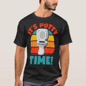 Grappige zindelijkheidstraining Het is Potty Time T-shirt (Voorkant)