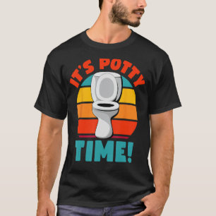 Grappige zindelijkheidstraining Het is Potty Time T-shirt