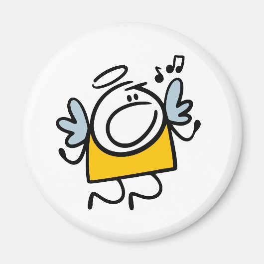 Grappige zingende engel magneet (Voorkant)