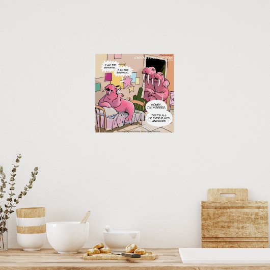 Grappige zingende walrus poster (Keuken)