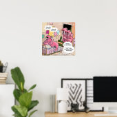 Grappige zingende walrus poster (Thuiskantoor)