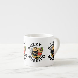 Grappige Zoemende Burrito Bij Espresso Kop