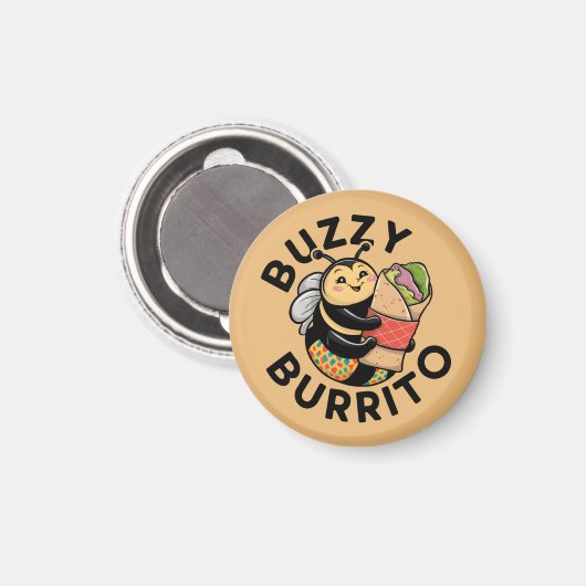Grappige Zoemende Burrito Bij Magneet (Voorkant / Achterkant)
