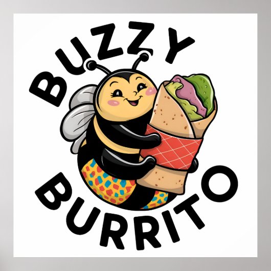 Grappige Zoemende Burrito Bij Poster (Voorkant)