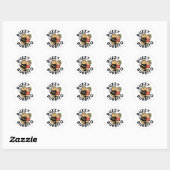 Grappige Zoemende Burrito Bij Ronde Sticker (Vel)