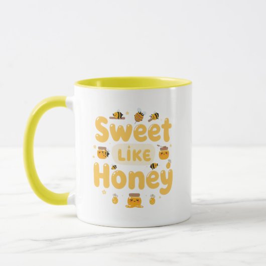 Grappige "Zoet Als Honing" Hommel Mok (Links)
