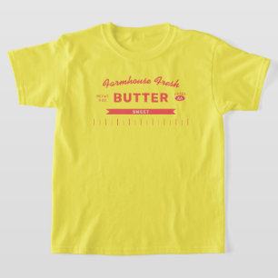 Grappige "Zoete" Boter Stok Geel Aangepast T-shirt