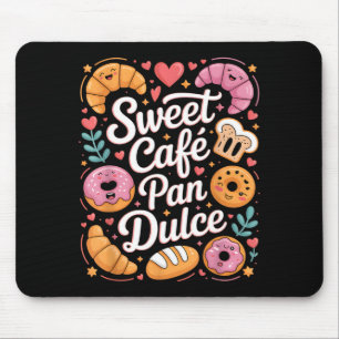 Grappige zoete cafe pan dulce bakkerij karakters G Muismat