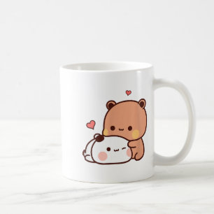 Grappige Zoete Kawaii Kp Beer Panda Knuffel Koppel Koffiemok