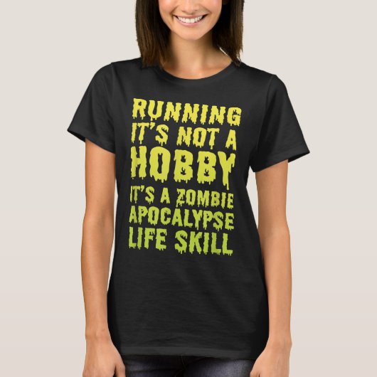 Grappige Zombie Apocalypse Running Gift voor Manne T-shirt (Voorkant)