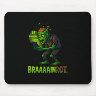 Grappige Zombie Brainrot Meme 6 7 Halloween Jongen Muismat
