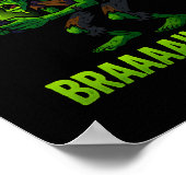 Grappige Zombie Brainrot Meme 6 7 Halloween Jongen Poster (Hoek)