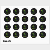 Grappige Zombie Brainrot Meme 6 7 Halloween Jongen Ronde Sticker (Vel)