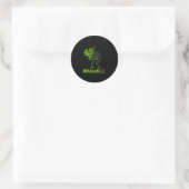 Grappige Zombie Brainrot Meme 6 7 Halloween Jongen Ronde Sticker (Tas)