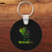 Grappige Zombie Brainrot Meme 6 7 Halloween Jongen Sleutelhanger (Voorkant)