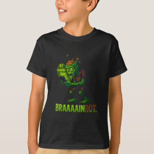 Grappige Zombie Brainrot Meme 6 7 Halloween Jongen T-shirt