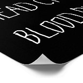 Grappige Zombie Dessert Lady Vingers Bloedpudding Poster (Hoek)