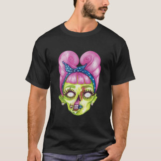 Grappige Zombie Face Schattigee Halloween Devil T-shirt