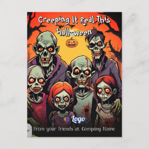 Grappige Zombie Familie Griezeldrawings Halloween  Briefkaart