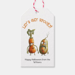 Grappige zombie groenten Halloween Cadeaulabel