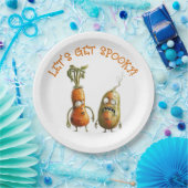 Grappige zombie groenten Halloween Papieren Bordje (Feest)