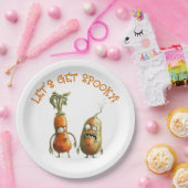 Grappige zombie groenten Halloween Papieren Bordje (Feest)