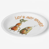 Grappige zombie groenten Halloween Papieren Bordje (Gekanteld)