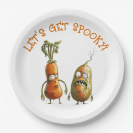 Grappige zombie groenten Halloween Papieren Bordje