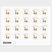 Grappige zombie groenten Halloween Ronde Sticker (Vel)