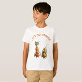 Grappige zombie groenten Halloween T-shirt (Voorkant volledig)