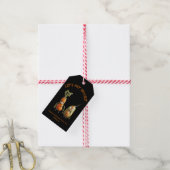 Grappige zombie groenten zwarte Halloween  Cadeaulabel (Met Touw)