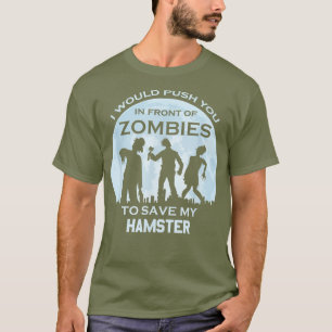 Grappige Zombie Halloween Pet Hamster T-shirt