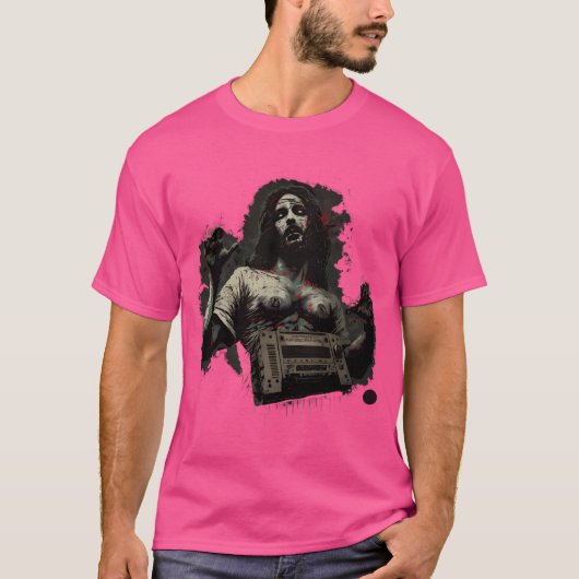 Grappige Zombie Jesus T-shirt (Voorkant)