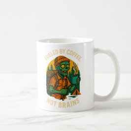 Grappige Zombie Kampeerder aangedreven door Koffie Koffiemok