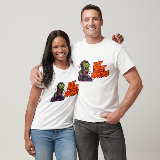Grappige Zombie Koppel T-shirts | Maar Eerst Herse (Unisex)