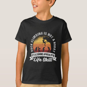 Grappige Zombie Ontsnapping Klimmer Rotsklimmen Is T-shirt