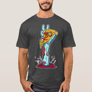 Grappige Zombie Pizza Lover Halloween T-shirt
